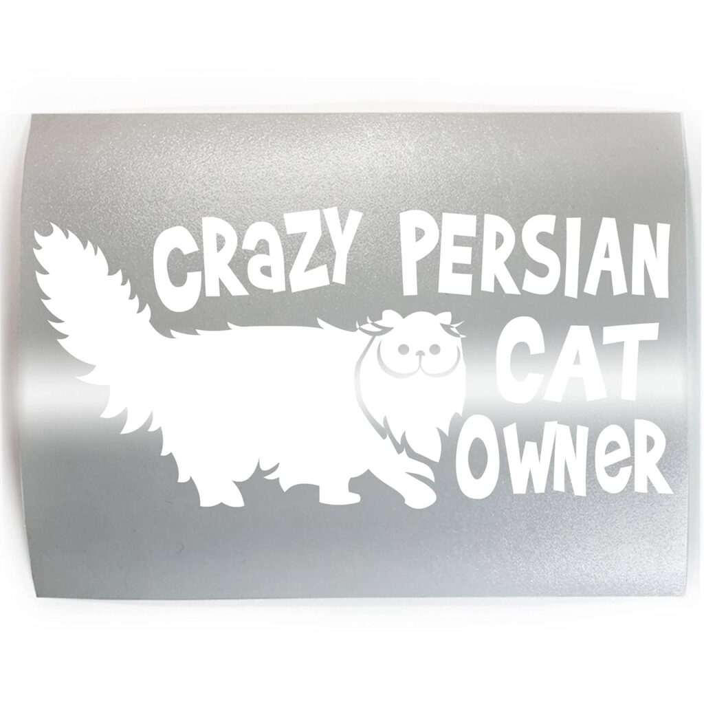 CRAZY PERSIAN CAT OWNER - PICK COLOR  SIZE - Feline Breed Pet Love Vinyl Decal Sticker A