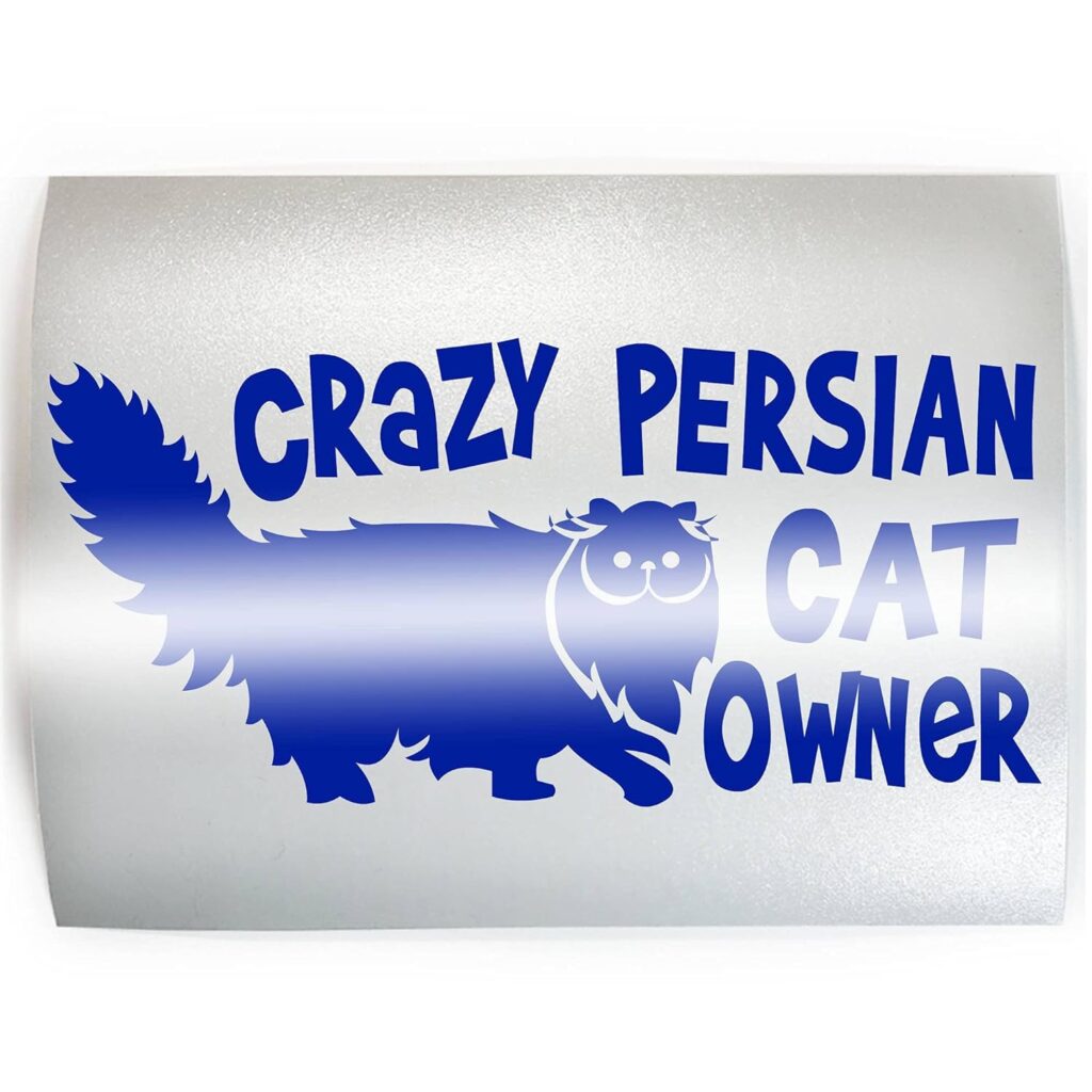 CRAZY PERSIAN CAT OWNER - PICK COLOR  SIZE - Feline Breed Pet Love Vinyl Decal Sticker E